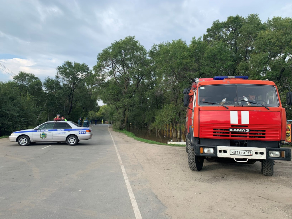 За сутки уровень воды в реках Уссурийска достиг опасного гидрологического  явления